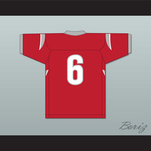Cordale Flott 6 Saraland High School Spartans Red Football Jersey 1