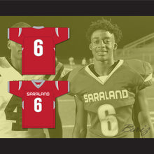 Load image into Gallery viewer, Cordale Flott 6 Saraland High School Spartans Red Football Jersey 1