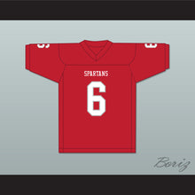 Load image into Gallery viewer, Cordale Flott 6 Saraland High School Spartans Red Football Jersey 4