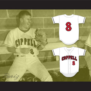 Corey Kluber 8 Coppell High School Cowboys White Baseball Jersey 1