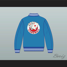Load image into Gallery viewer, Cornwall Aces Light Blue Varsity Letterman Jacket-Style Sweatshirt