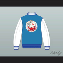 Load image into Gallery viewer, Cornwall Aces Light Blue and White Varsity Letterman Jacket-Style Sweatshirt