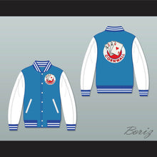 Load image into Gallery viewer, Cornwall Aces Light Blue and White Varsity Letterman Jacket-Style Sweatshirt