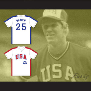 Cory Snyder 25 1984 USA Team White Baseball Jersey