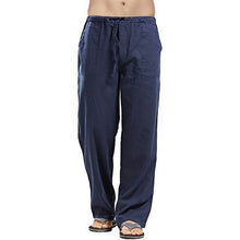 Load image into Gallery viewer, Cotton Linen Pants Casual Mens Trousers Drawstring Loose Pantalones Hombre Solid Straight Harem Pants Vintage Moletom Masculino