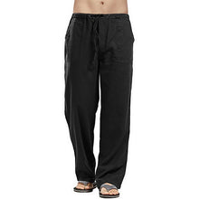 Load image into Gallery viewer, Cotton Linen Pants Casual Mens Trousers Drawstring Loose Pantalones Hombre Solid Straight Harem Pants Vintage Moletom Masculino