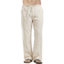 Load image into Gallery viewer, Cotton Linen Pants Casual Mens Trousers Drawstring Loose Pantalones Hombre Solid Straight Harem Pants Vintage Moletom Masculino