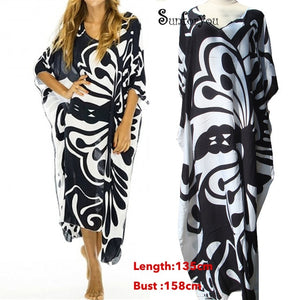 Cotton Long Beach Dress Robe de Plage Swimwear Women Cover ups Tunic Pareo Beach Cover up Kaftan Beach Saida de Praia Beachwear