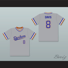 Load image into Gallery viewer, Crash Davis 8 Durham Bulls Gray Baseball Jersey 2