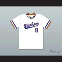 Load image into Gallery viewer, Crash Davis 8 Durham Bulls White Baseball Jersey 2