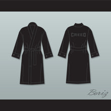 Load image into Gallery viewer, Adonis &#39;Creed&#39; Johnson Black Satin Full Boxing Robe Creed II
