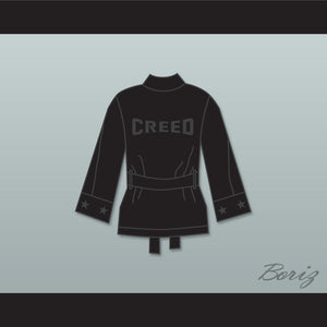 Adonis 'Creed' Johnson Black Satin Half Boxing Robe Creed II