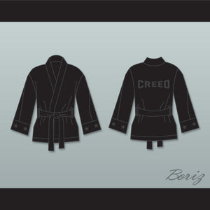 Adonis 'Creed' Johnson Black Satin Half Boxing Robe Creed II