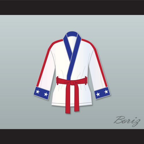 Adonis 'Creed' Johnson White Satin Half Boxing Robe Creed II
