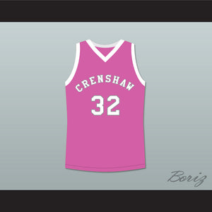 Monica Wright 32 Crenshaw High School Pink Basketball Jersey