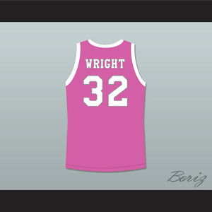 Monica Wright 32 Crenshaw High School Pink Basketball Jersey