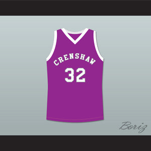 Monica Wright 32 Crenshaw High School Purple Basketball Jersey