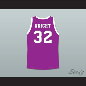 Monica Wright 32 Crenshaw High School Purple Basketball Jersey