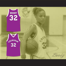 Load image into Gallery viewer, Monica Wright 32 Crenshaw High School Purple Basketball Jersey