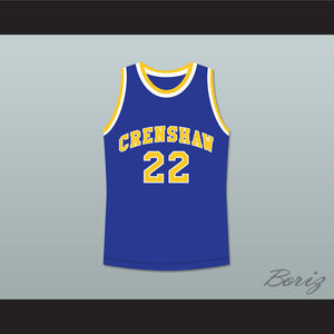 Quincy McCall 22 Crenshaw High School Blue Basketball Jersey Love and Basketball