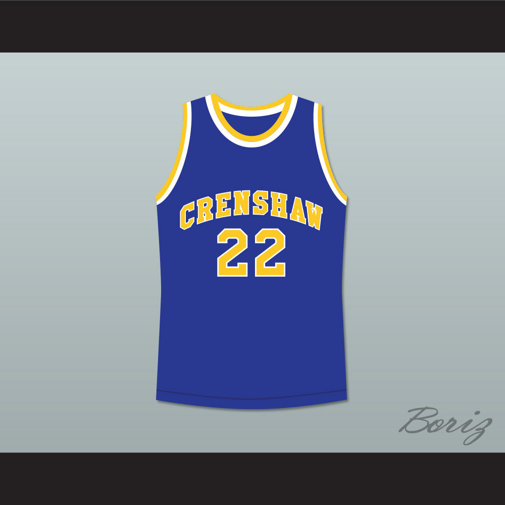 Quincy McCall 22 Crenshaw High School Blue Basketball Jersey Love and Basketball