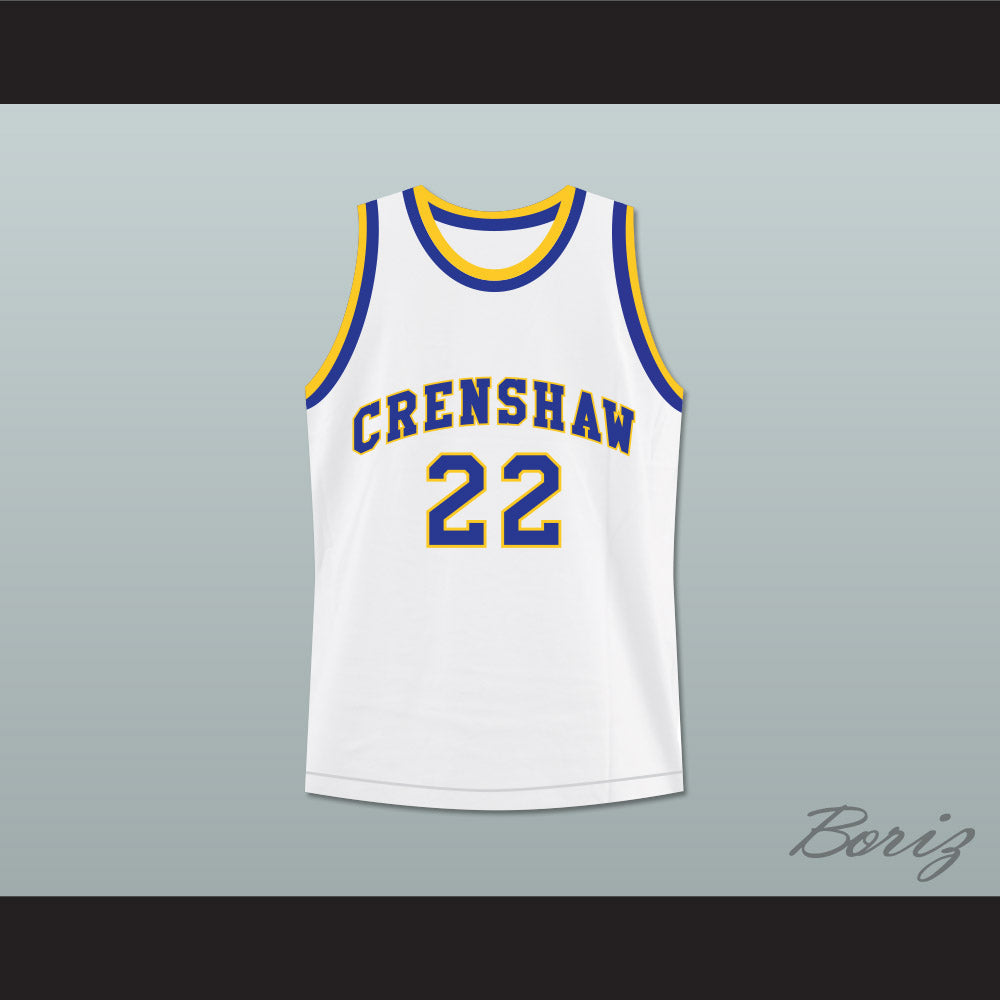 Quincy McCall 22 Crenshaw High School White Basketball Jersey Love and Basketball 2