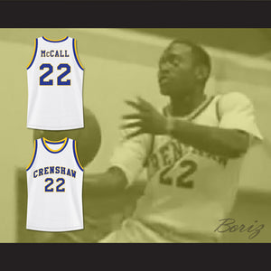 Quincy McCall 22 Crenshaw High School White Basketball Jersey Love and Basketball 1