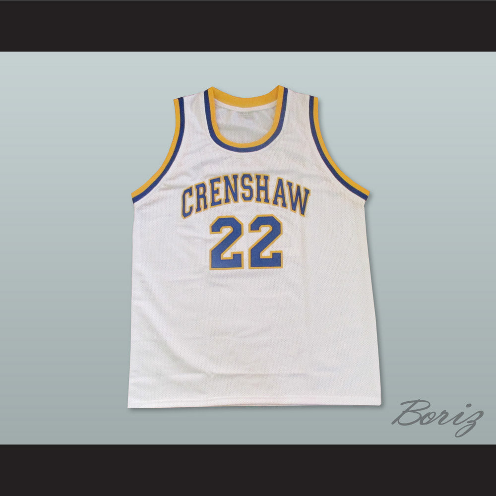 Quincy McCall 22 Crenshaw High School White Basketball Jersey Love and Basketball