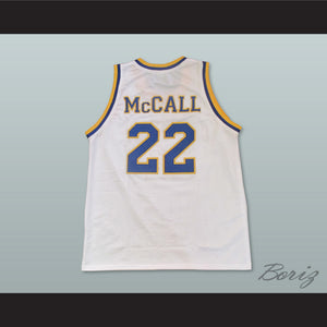 Quincy McCall 22 Crenshaw High School White Basketball Jersey Love and Basketball
