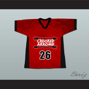 Jimmy Silverfoot 26 Crooked Arrows Red Lacrosse Jersey Crooked Arrows