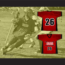 Load image into Gallery viewer, Jimmy Silverfoot 26 Crooked Arrows Red Lacrosse Jersey Crooked Arrows