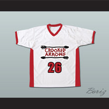 Load image into Gallery viewer, Jimmy Silverfoot 26 Crooked Arrows White Lacrosse Jersey Crooked Arrows