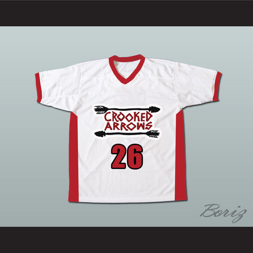 Jimmy Silverfoot 26 Crooked Arrows White Lacrosse Jersey Crooked Arrows