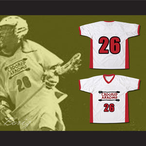 Jimmy Silverfoot 26 Crooked Arrows White Lacrosse Jersey Crooked Arrows