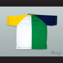 Load image into Gallery viewer, Crooklyn 8 Green-White-Navy Blue-Yellow Button Down Baseball Jersey