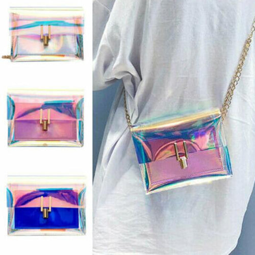 Crossbody Bags for Women 2019 Laser Transparent Bags Fashion Women Korean Style Shoulder Bag Messenger PVC Waterproof Beach Bag