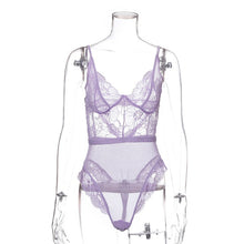 Load image into Gallery viewer, Cryptographic Mesh Sheer Lace Bodysuit Sexy V-Neck Jumpsuits for Women 2020 Teddies Catsuits Fashion Body Mujer Party Clubwear