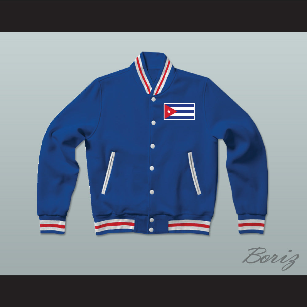 Cuba Varsity Letterman Jacket-Style Sweatshirt
