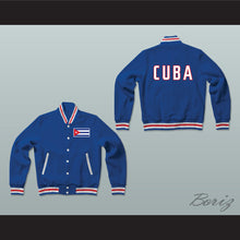 Load image into Gallery viewer, Cuba Varsity Letterman Jacket-Style Sweatshirt