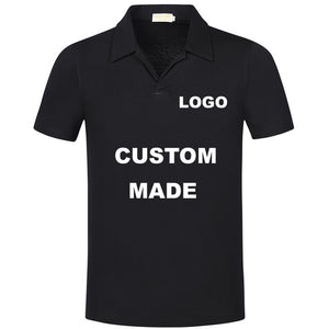 Custom Group Polo Shirt Logo Wholesale Design Team Work Polos Men Shirts Fashion Brands Style Casual Printing Slim Fit Clothing