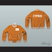 Load image into Gallery viewer, Cyprus Varsity Letterman Jacket-Style Sweatshirt
