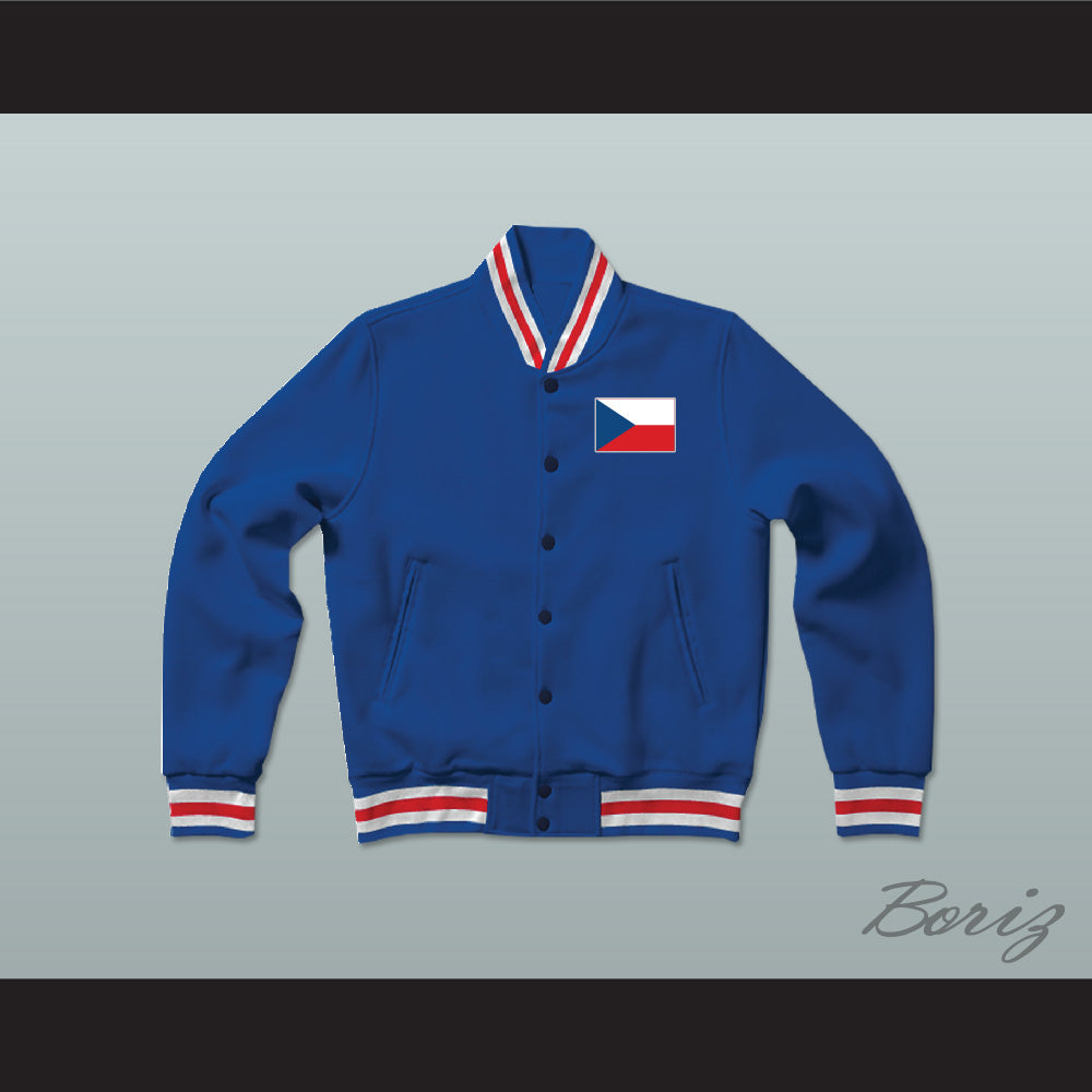 Czech Republic Varsity Letterman Jacket-Style Sweatshirt