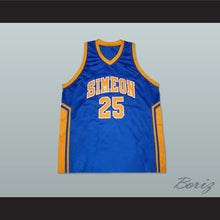 Load image into Gallery viewer, Derrick Rose 25 Simeon High School Blue Basketball Jersey