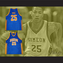 Load image into Gallery viewer, Derrick Rose 25 Simeon High School Blue Basketball Jersey