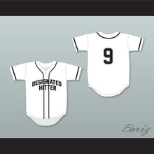 Load image into Gallery viewer, Designated Hitter 9 White Baseball Jersey