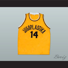Load image into Gallery viewer, Dino Radja 14 Jugoplastika Yellow Basketball Jersey