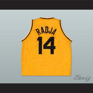 Dino Radja 14 Jugoplastika Yellow Basketball Jersey