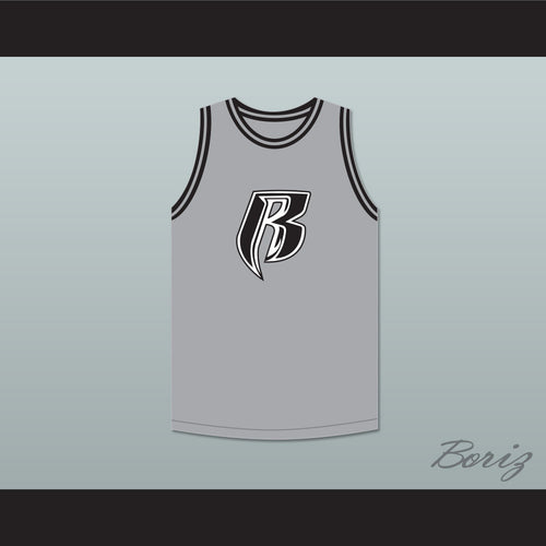 DMX 84 Rough Ryders Gray Basketball Jersey 1