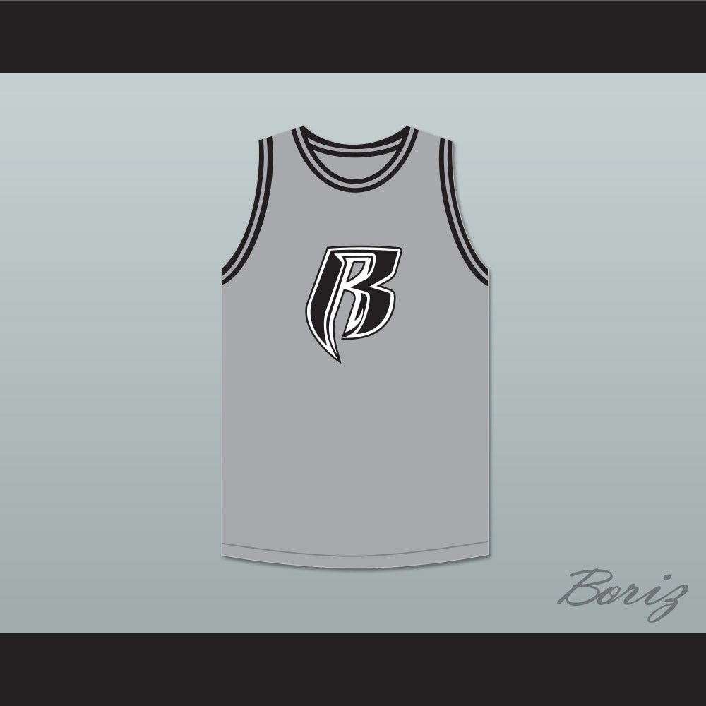 DMX 84 Rough Ryders Gray Basketball Jersey 1