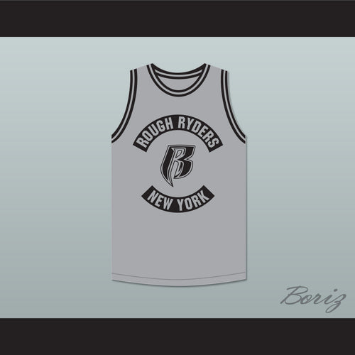 DMX 84 Rough Ryders Gray Basketball Jersey 3